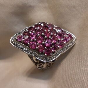 925 Genuine Natural Untreated Rhodolite Garnet.